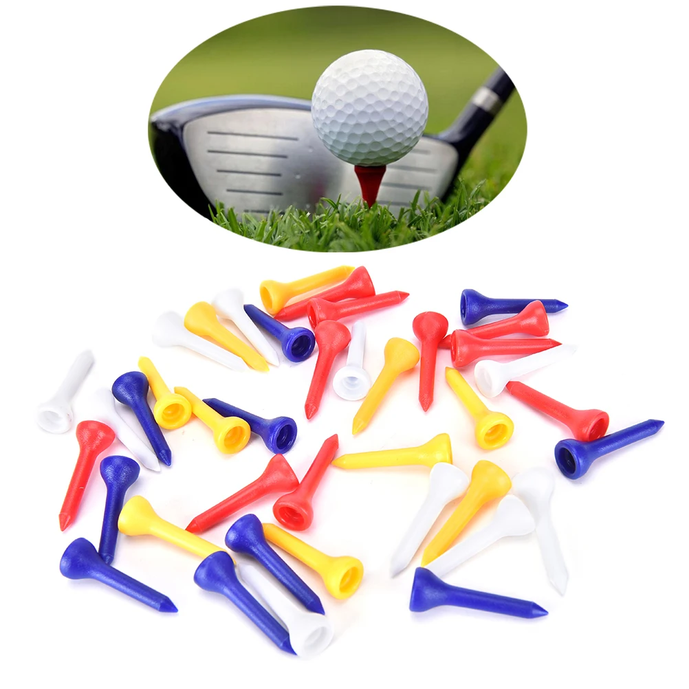 95PC 36mm Plastic Golf Tees Colorful Multicolor Tee For Iron Club Golf Tranning Accessories Ball Holder Fot All Golfers