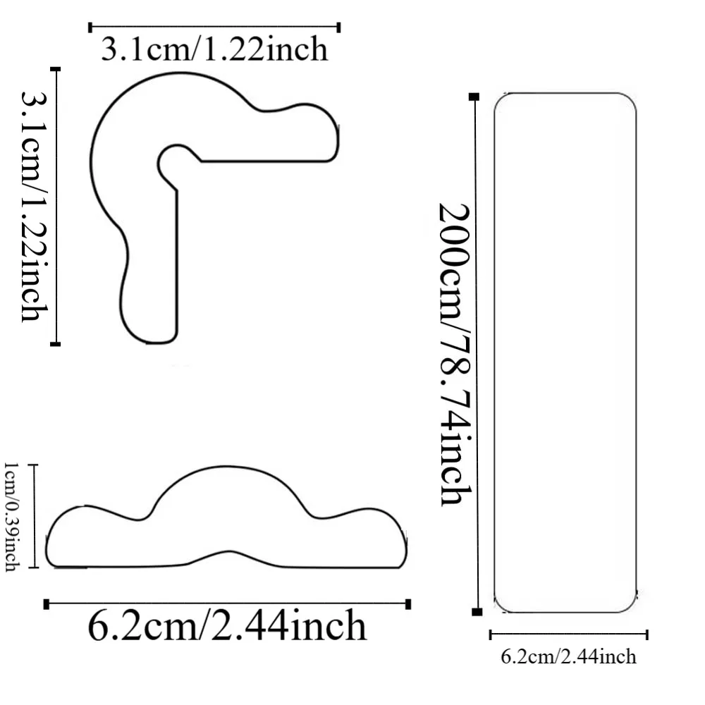 شريط ناعم مضاد للتصادمات للأطفال على الوجهين شريط كرتوني NBR حافة زاوية بدون أثر بيج ركن حماية مضاد للتصادم