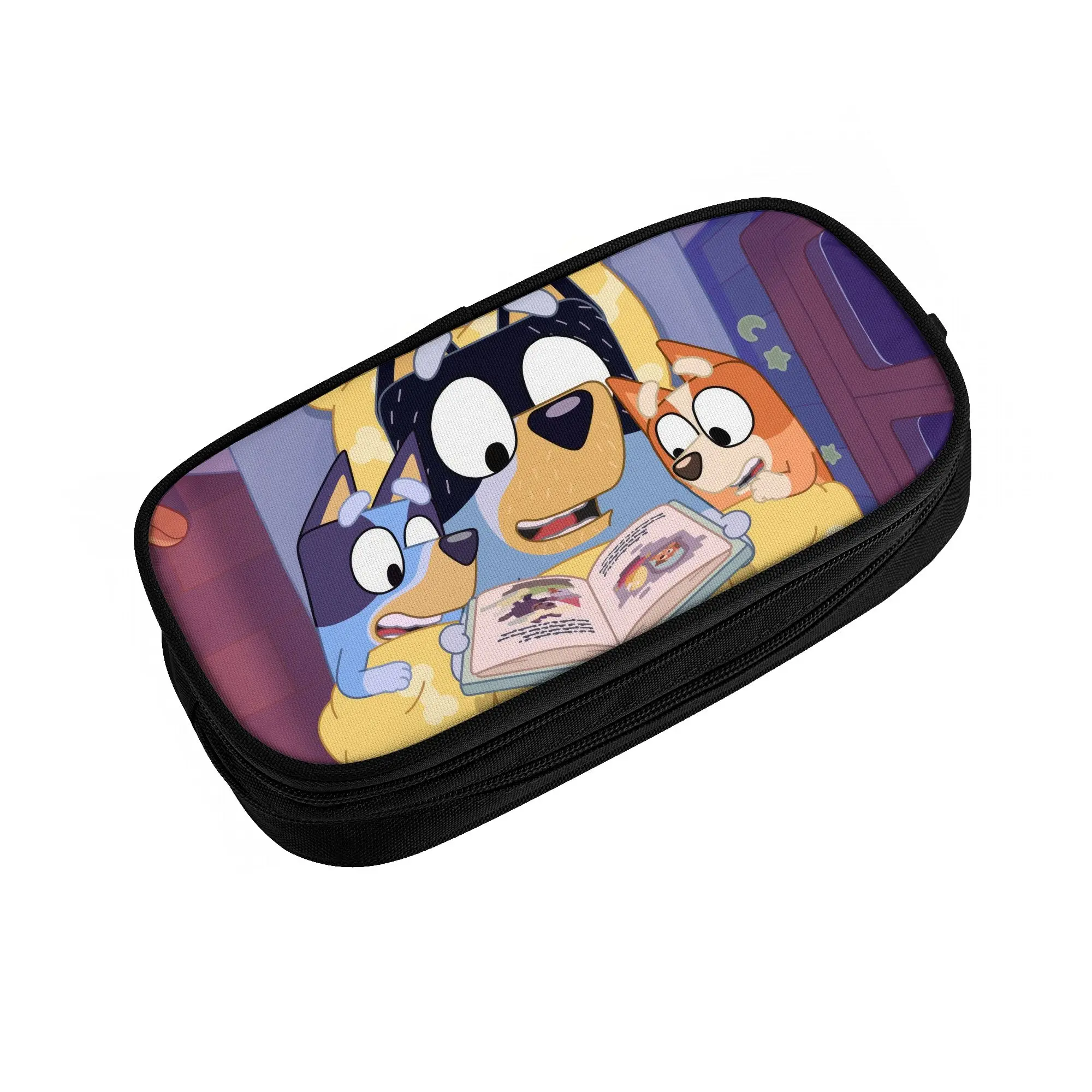 Estuches de Lápices de Dibujos Animados de Bluey, Bolsas para Lápices y Bolígrafos, Estuches Escolares de Gran Capacidad para Estudiantes, Estuches para Cosméticos