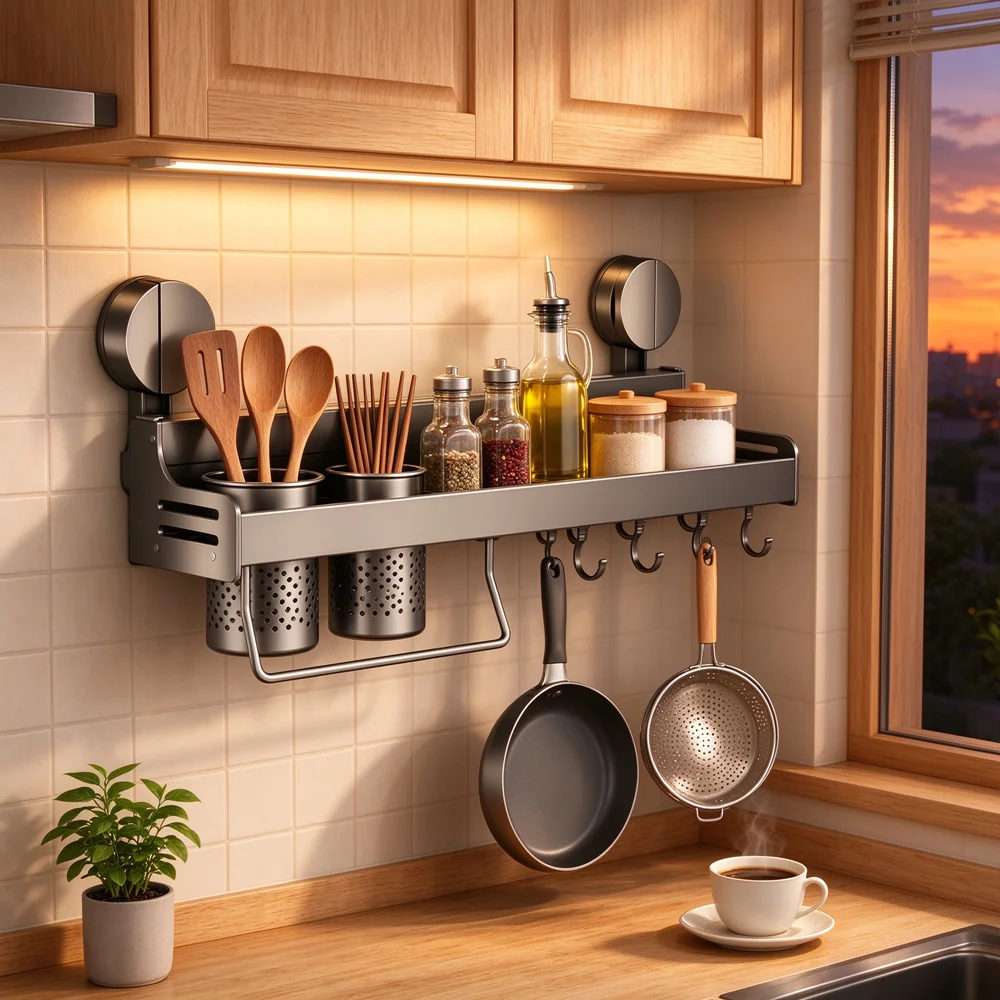 Kitchen Spice Storage Knives Holder Knife Stand Spice Rack Organizer Knives Holder Spoon and Chopsticks Rest Hanging Organizers