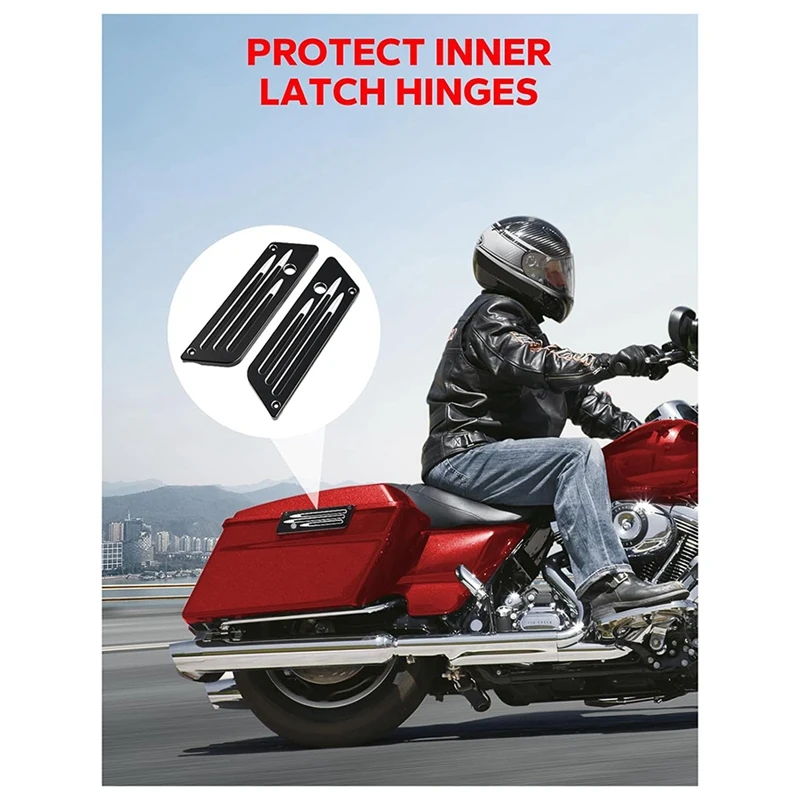 Motorcycle Saddle Bag Buckle Cover Professional Saddlebag Covers For  Street Road Glide 1993-2013