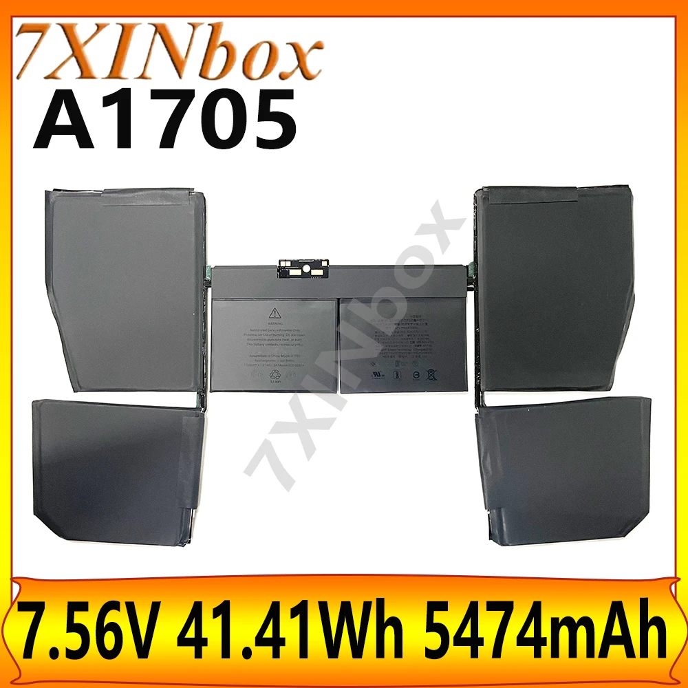 

7XINbox A1705 7.56V 41.41Wh 5474mAh Laptop Battery For Apple Macbook Pro Retina 12" A1534 2015-2016 Year A1527 2017 Year