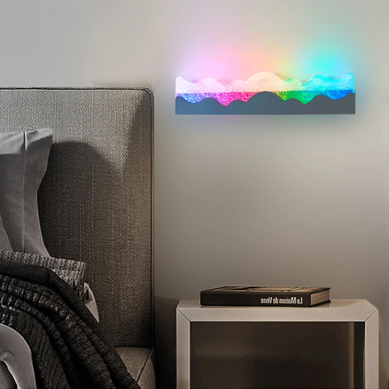 Modern New Creative Rainbow Rgb Bedroom Wall Lamp Pickup E Sports Atmosphere Decoration Minimalist Romantic Bedside Lamp image 6