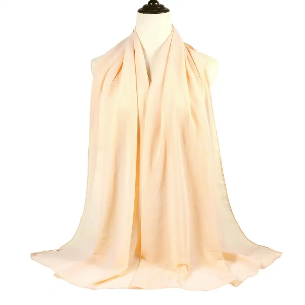 

Stylish Accessory Scarf Stylish Women's Headscarf Shiny Crinkled Chiffon Shawl Multi-functional Wrap Turban Solid for Breathable