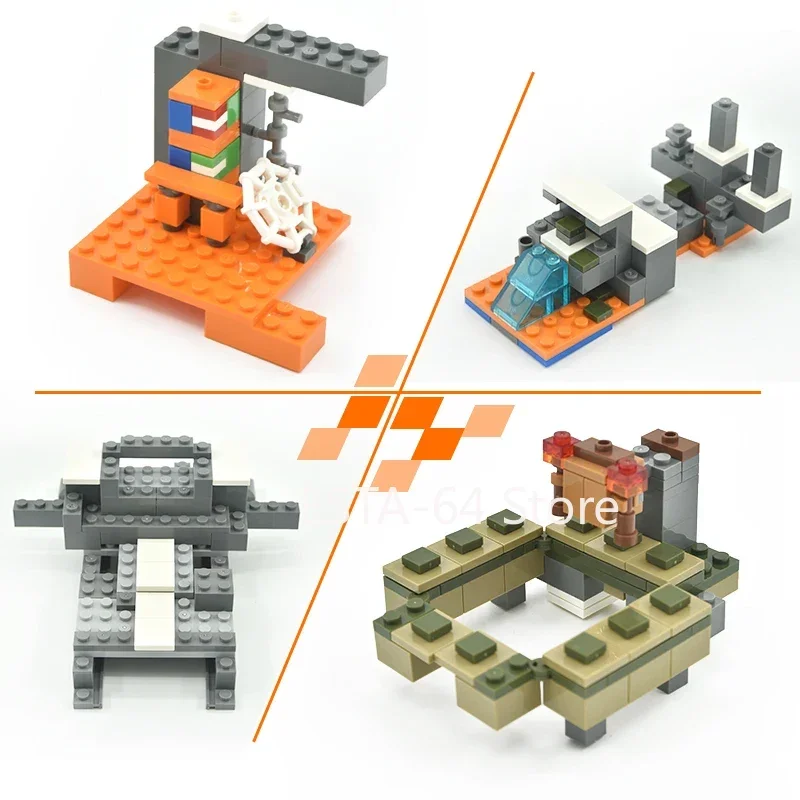 704pcs Building Blocks Designer The Illager Raid Base Adventure The Skull Arena Bricks Toys