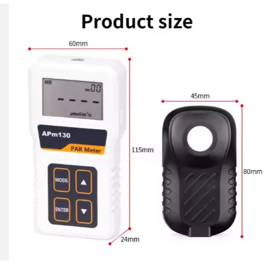 APM130 Digital Light Energy Meter Quantum PAR Meter High Precision Light Intensity Tester PPFD Measurement Plants 1 Year
