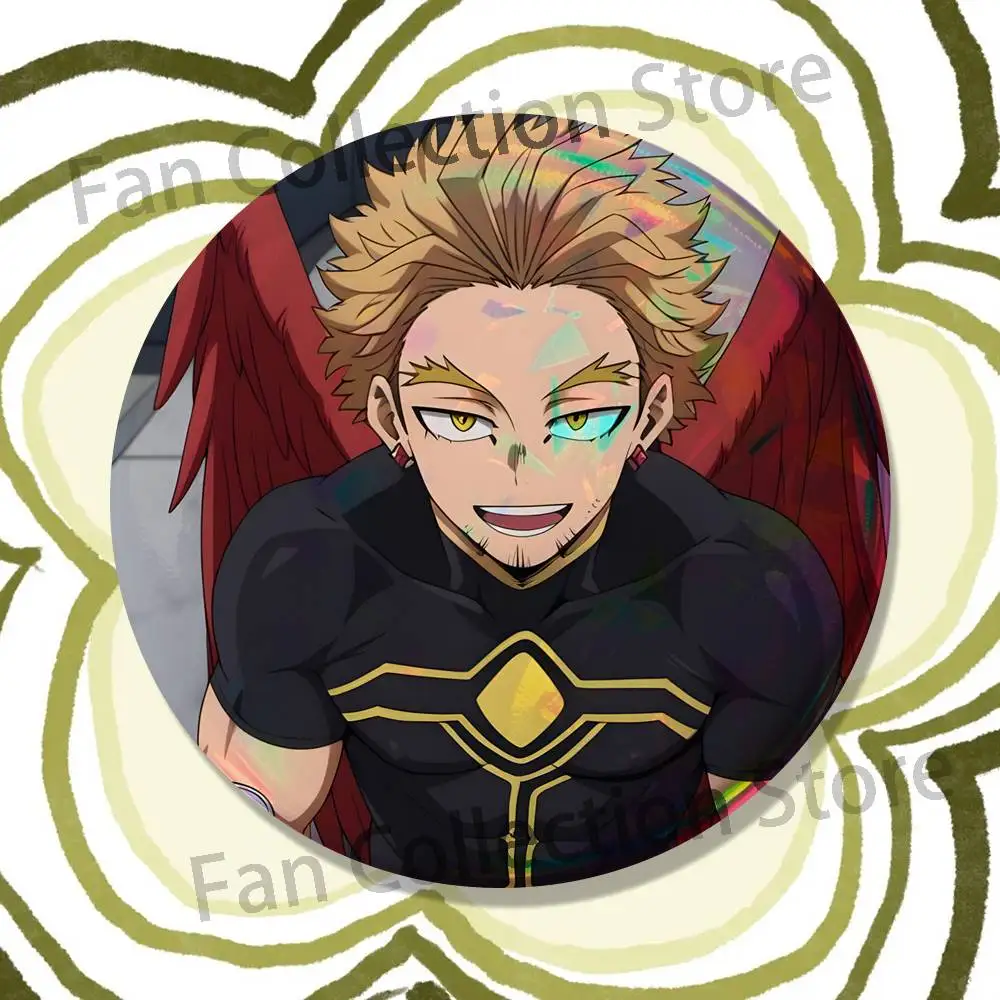My H-Hero Anime Hawks Emaille-Pins, lustige Cartoon-Figuren, Abzeichen, Modeschmuck, Accessoires, runde Snap-in-Brosche für den Rucksack – Detail 18