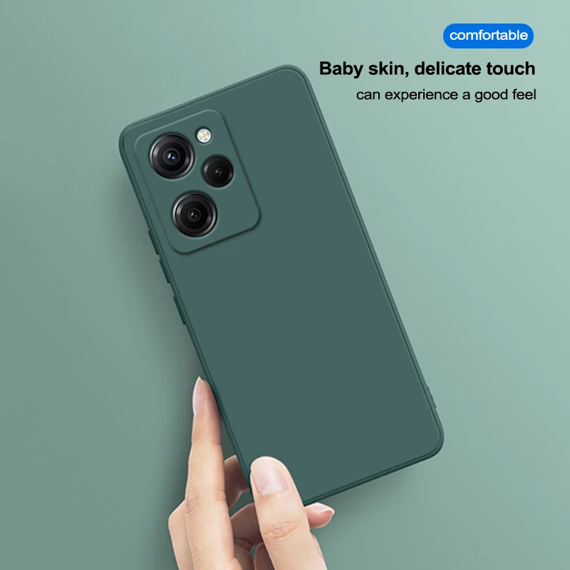 Original Square Liquid Silicone Case For Xiaomi Poco X5 Pocox5 Poco X5pro X 5 Pro 5G Shockproof Cover For Poco X5 Pro Phone Case