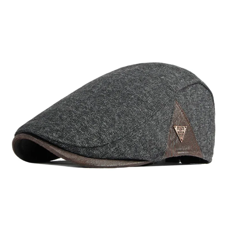 

Stylish Korean Style Hat Men's Autumn And Winter Thickening Warm Peaked Cap Women's Artistic Advance Hats Beret Men's British