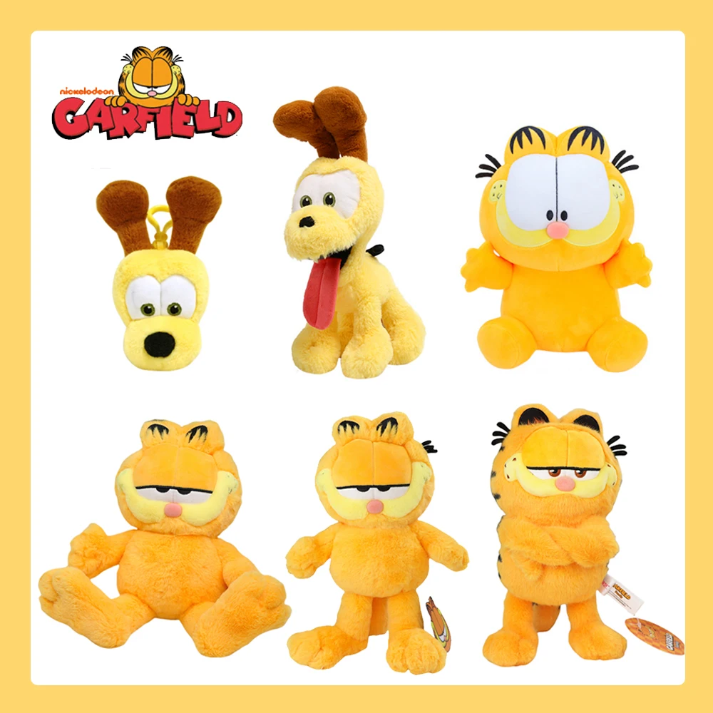 Original Garfield Plush Toy Odie Dog Garfield Cat Stuffed Doll Cartoon Anime Figure Plushie Kawaii Birthday Christmas Kid's Gift