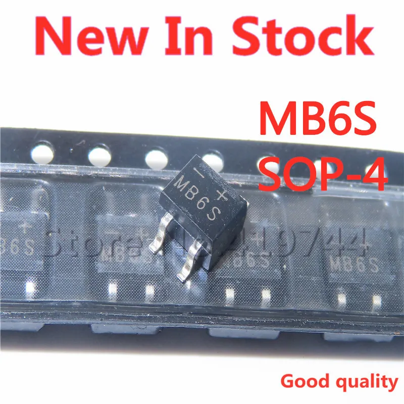 

50 шт./партия, выпрямительный мост MB6S SOP-4 600 В/а SMD
