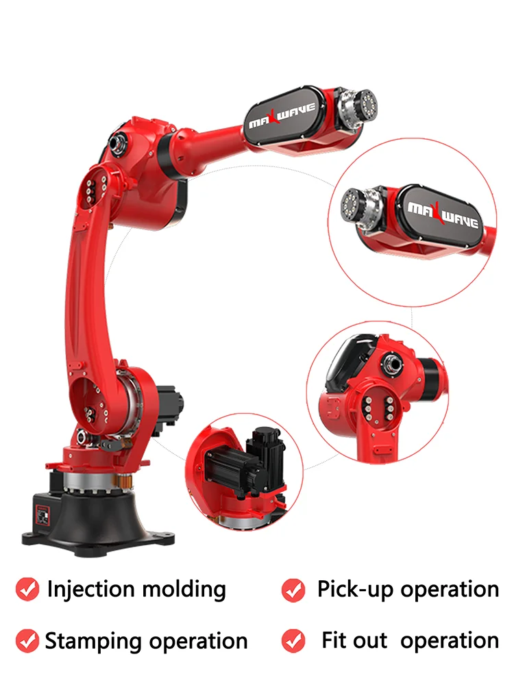 Maxwave 1820 6 Axis Robot Arm 1850mm Arm range 20KG Capacity Flexible for Loading Unloading Welding/Painting/Palletizing/Forging