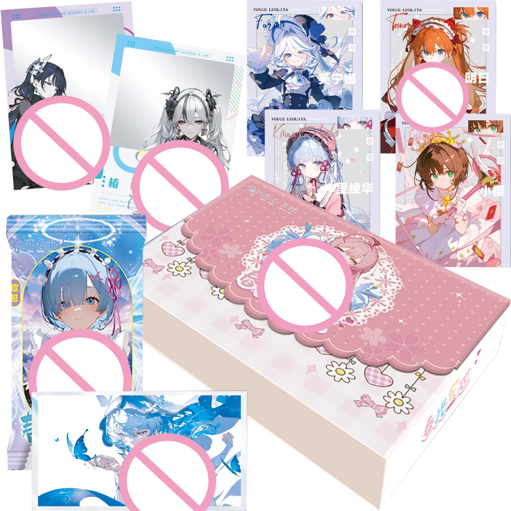 

Anime Game Collection Cards Goddess Party Feast Lovely Girls Lolita Style Colorful Exquisite Character Cards Toys Hobbies Gifts