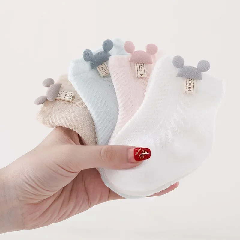 Dünne Babys ocken Sommer atmungsaktive Netz socken Neugeborene Kleinkind Cartoon Jungen Socken Prinzessin Mädchen Kleidung Zubehör