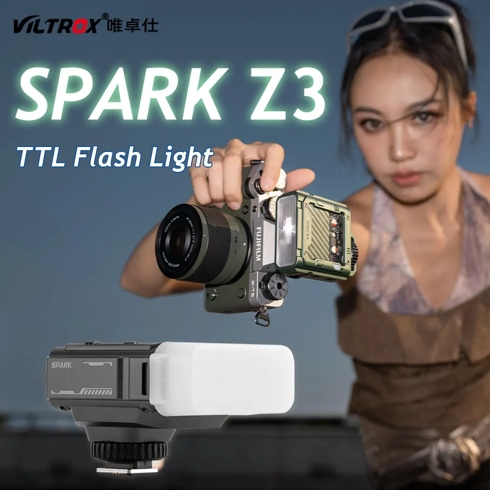 Мини-вспышка Viltrox Spark Z3 TTL на камеру GN16, 7-ступенчатая камера управления Speedlite для Canon Nikon Sony Fuji DSLR Camera AF MF Мини-вспышка Viltrox Spark Z3 TTL на камеру GN16, 7-ступенчатая камера управления Speedlite для Canon Nikon Sony Fuji DSLR Camera AF MF