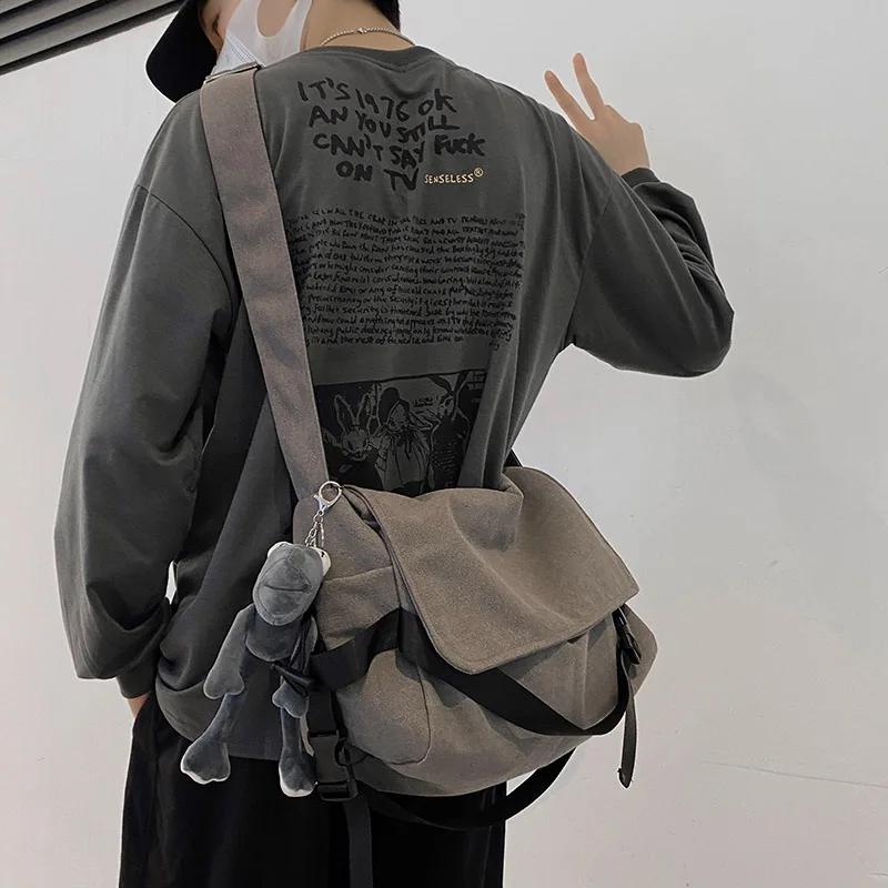 

Большая вместительная повседневная мужская сумка-мессенджер для работы, спорта и учебы, из прочной нейлоновой ткани, на молнии, квадратной формы