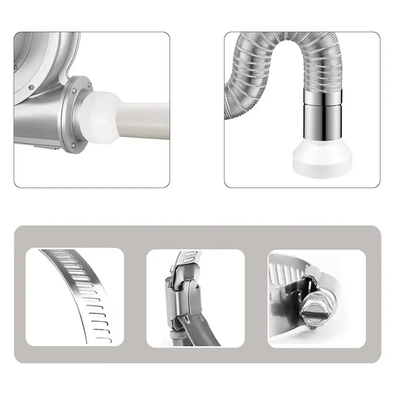 ABLN-Exhaust Reducer Pipe Connector Air Ducting Reducer Increaser For Inline Ventilation Fitting, Blower And Exhaust