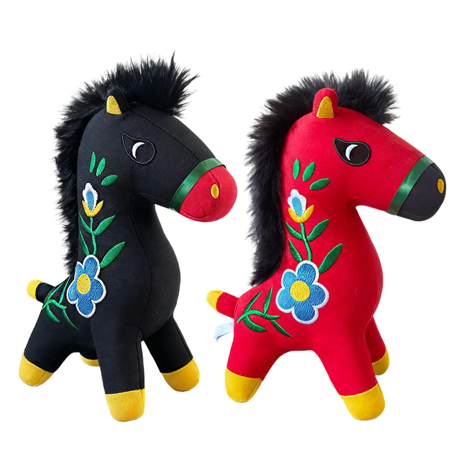 الحصان التميمة أفخم 23 سنتيمتر مريحة التقليدية لطيف دمية محظوظ الحصان ألعاب من نسيج مخملي لزملاء الأسرة عيد ميلاد مهرجان المنزل