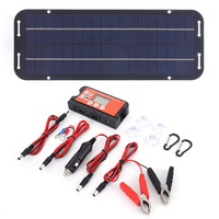 6W 12V Portable Solar Powered Charger Kit Solar Panel Battery Charger Polycrystalline Solar Panel Charger for RVs Vans Boats
