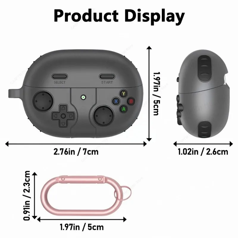 

3D GamePad - Themed Cute Silicone Shockproof Earphone Case with Hook For Huawei FreeBuds Pro 3/4/4E/5i/6i