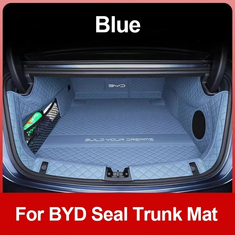 BYD Seal DMI EV Custom Fit Trunk Mat Car Interior Accessories Durable Leather Carpet for Back Storage Trunk Cargo Mat