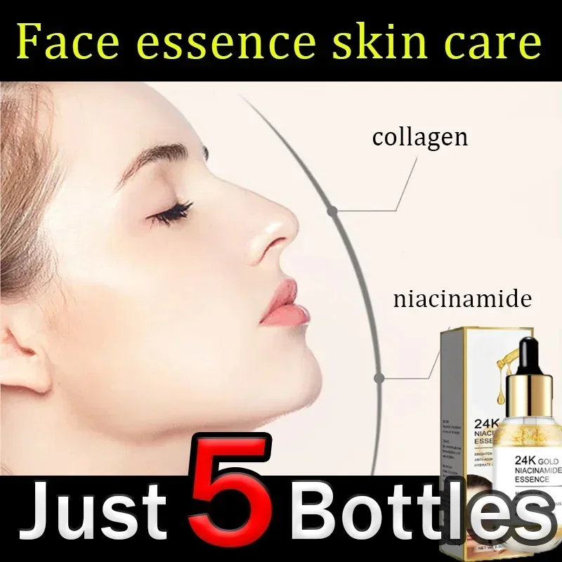 24K Gold Dark Spot Remover Serum for Face Whitening Moisturizer Hyaluronic Acid Removal Freckle Facial Serum Skin Care