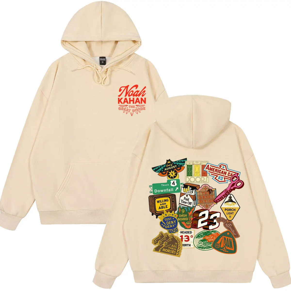 Noah Kahan The Great Divide Tour 2026 Grafik-Hoodie für Herren und Damen, Vintage-Pullover, Langarm, lockerer Schnitt, lässiger Hip-Hop-Sweatshirt – Detail 3