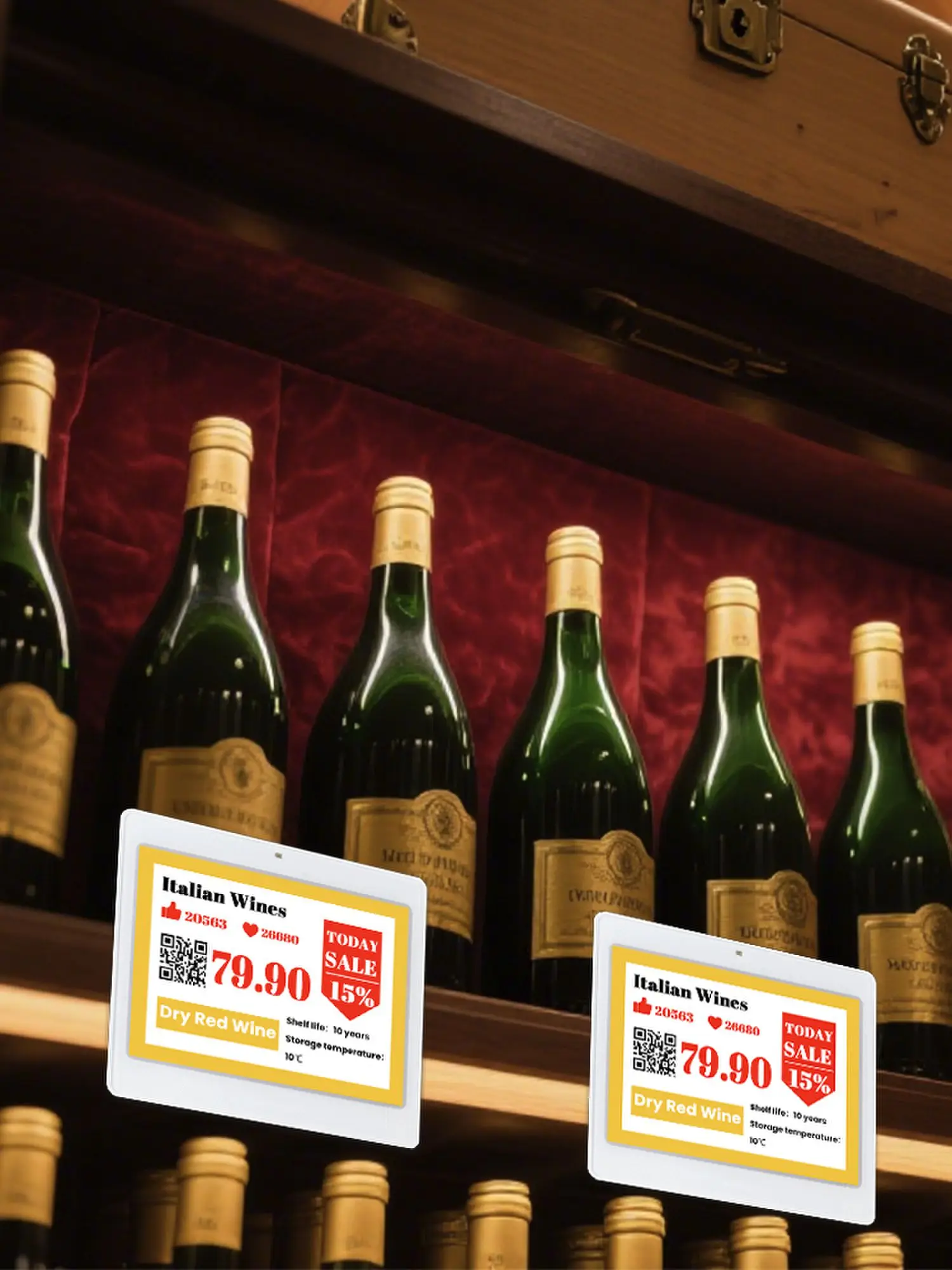 سوبر ماركت E Ink علامة السعر الرقمية ملصق الرف الإلكتروني Epaper 4.2 "BLE Esl Display بواسطة تطبيق الهاتف المحمول