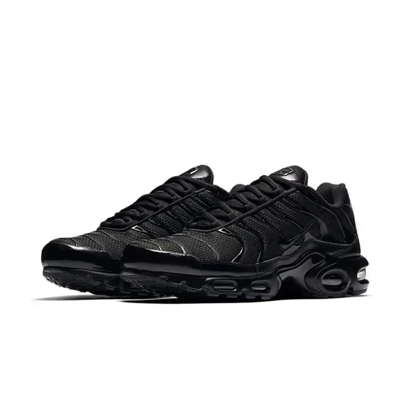 Original Nike Air Max Plus TN Ultra Triple Black Men Women Sneakers Simple Versatile Breathable Running Shoes