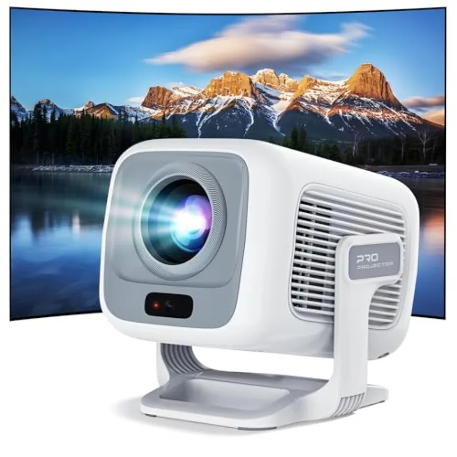 

Native 1080P Smart Mini Projector with WiFi 6 Bluetooth 5.4 Full HD 4K Support Auto FocusandKeystone Built-in Apps Android TV O