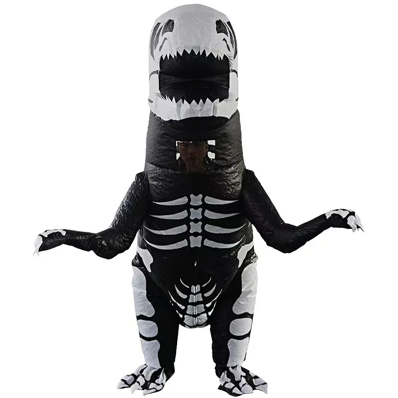 Skeleton Dinosaur Inflatable Costume Inflatable T-Rex Skeleton Costume for Halloween Performance and Party