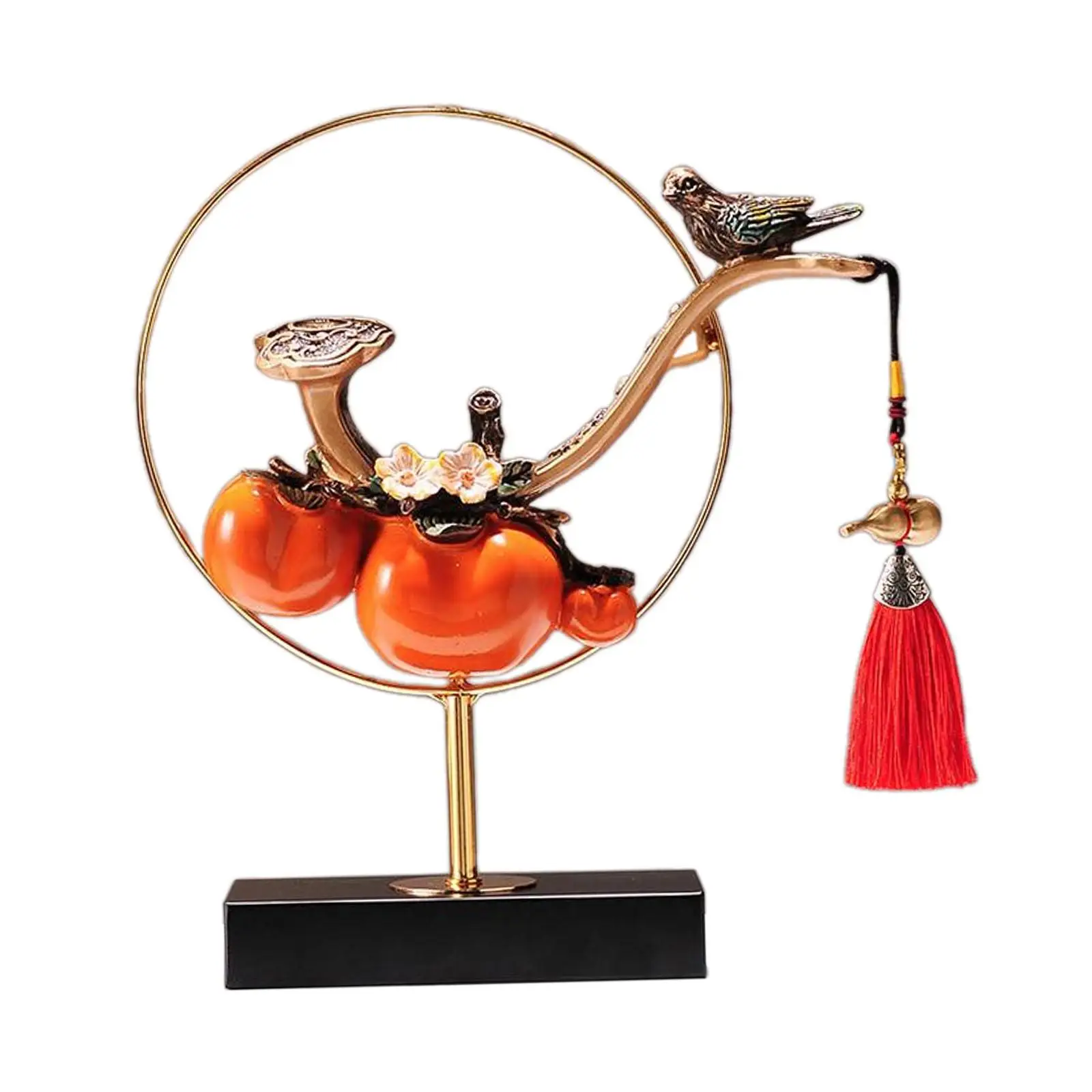 Resin Lucky Persimmon Statue Zhaocai Atmospheric Indoor Table Ornaments