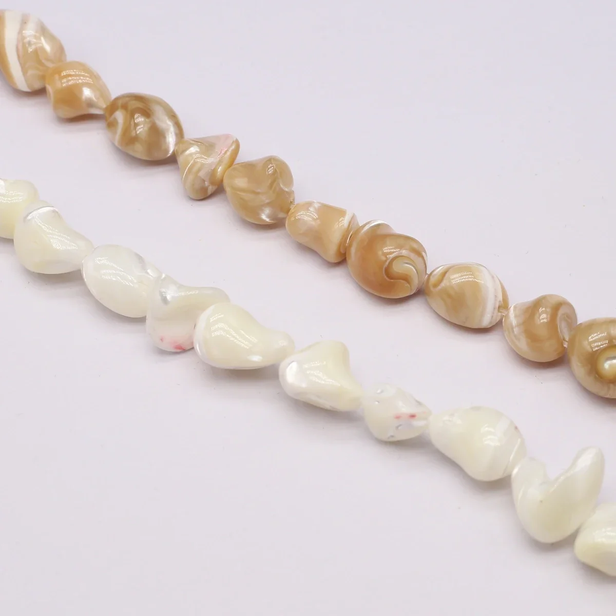 10-15mm White Khaki Irregular Shell Natural Freshwater Bead Exquisite Jewelry Making DIY Necklace Bracelet Earrings Accessory