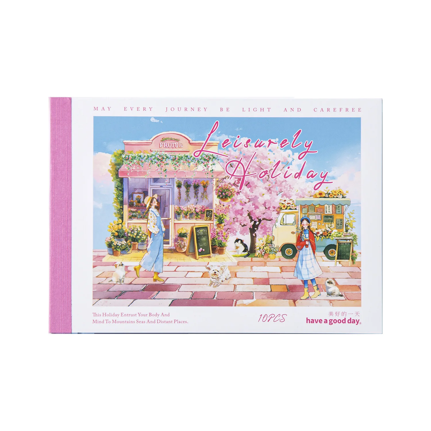 

10sets/1lot Kawaii Scrapbook Stickers Leisure Holiday Junk Journal Gold Planner Stationery Decorative