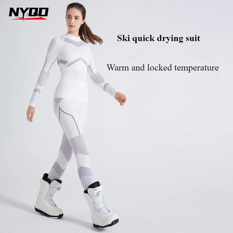 Ski Quick-drying Clothes Intimatesheattech Compression Sweat-wicking Breathable Women's Outdoor Hiking Sportswear Functional