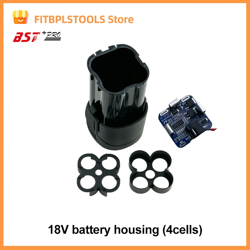 4S 18V DC Electric Tools Hand Lithium Drill Power Li-ion Battery Protection Board BMS 20A Circuit 18650 Pack Case Shell Bracke