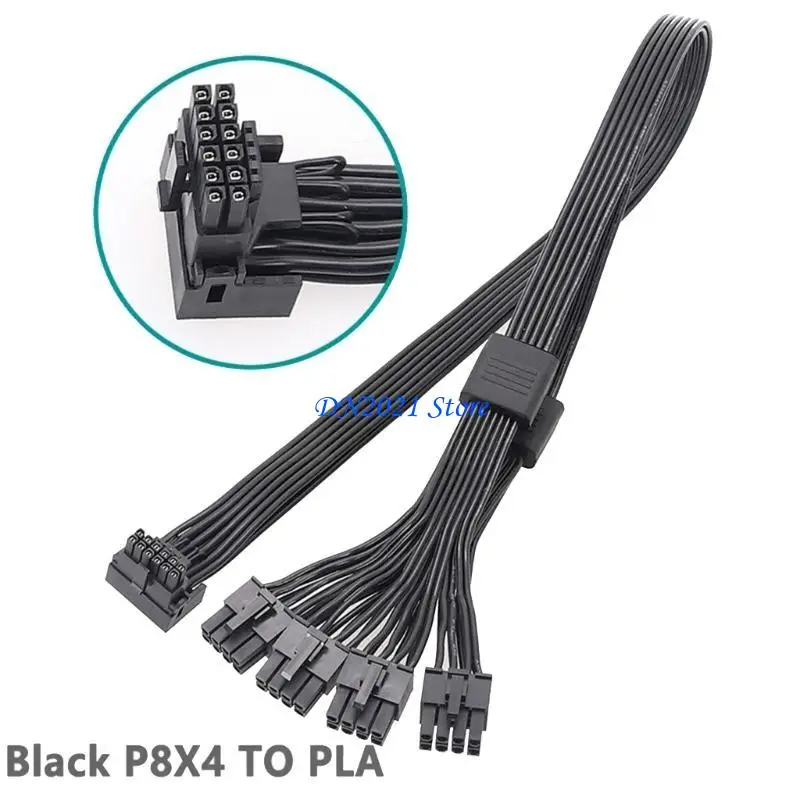 F3KE Graphics Card Extension Cable 12VHPWR PCIE5.0 8Pins to 16Pin 12+4P Connector
