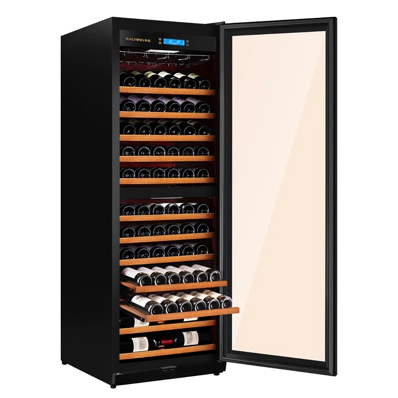 Factory Direct Offer Dual Temp Zone 100 bottles Wooden Wine Cabinet Refrigerator