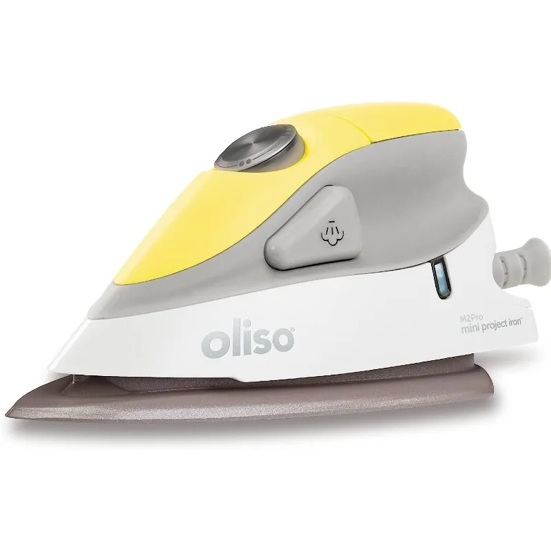 Oliso M2 Mini Project Steam Iron with Solemate - for Sewing, Quilting, Crafting, and Travel | 1000 Watt Dual Voltage Ceramic