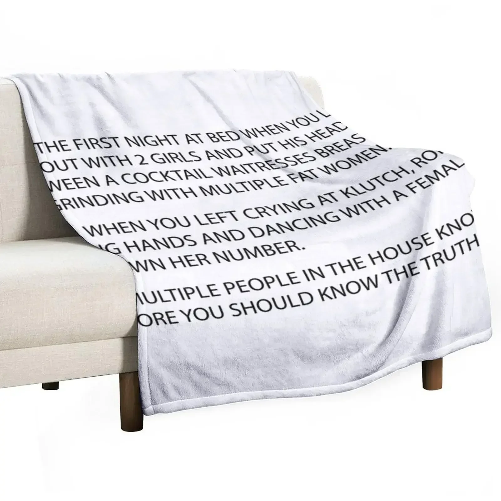 Anonymous Letter to Sammi Throw Blanket Hair Summer Beddings Blankets