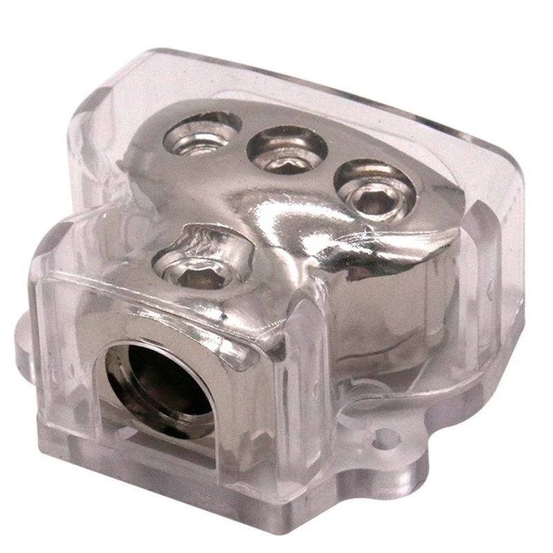 Bloc de distribution d'énergie audio de voiture Fxq204, entrée 0Ga, sortie 3*4Ga, bloc de distribution de conducteur en alliage de zinc, module de distribution d'énergie en métal