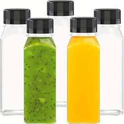 5pcs Plastic Bottles For Liquids - Ginger Shot Bottles With Caps, Wellness Juice Shot Drink Containers For Homemade Beverages