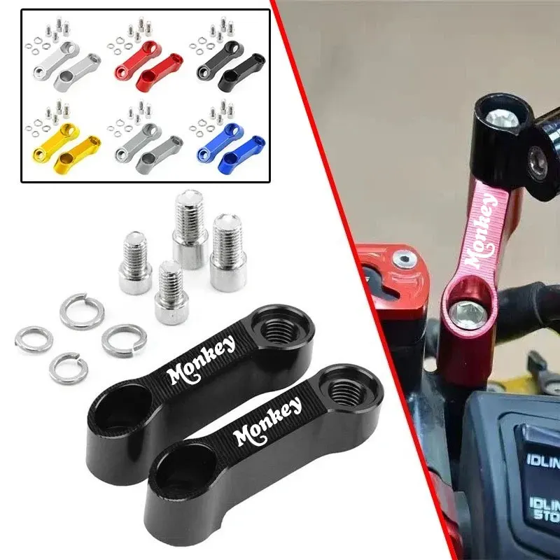 Motorcycle Accessories Rearview Mirrors Extension Riser Extend Adapter For Honda Monkey 125 Z125 Z 125 Z120 Monkey125 2018-2024