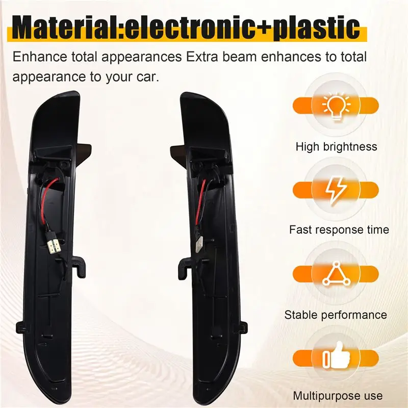 ABOK-Dynamic LED Side Mirror Blinker Flowing Light For 208 2008 2012-2020 For Citroen C3