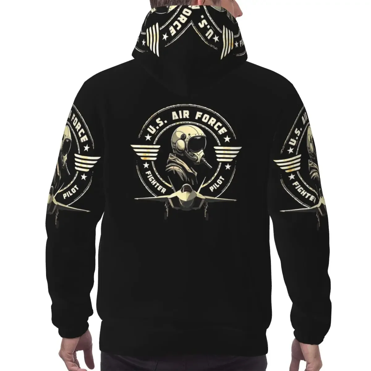 U.S. Air Force Fighter Pilot Military Aviation Vintage Hoodies Harajuku Pullover Winter Men Women Sweatshirts Long Sleeve Tops