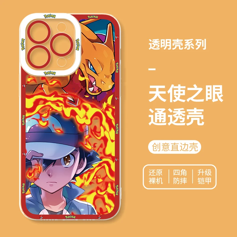 P-Pokemones P-Pikachus G-Gengars For Redmi Note 13 12 12S 11 10 10C 10A 9A 9C 9T 9 Pro Plus 5G Angel Eyes Phone Case Transparent