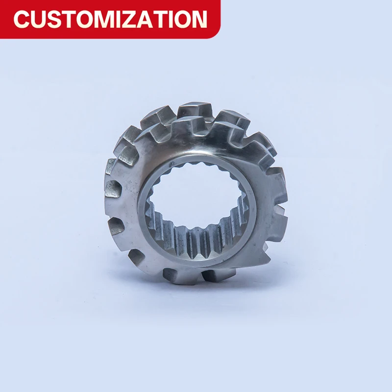 Custom Casting auger Thread Element CPM M4 HIP Alloy Twin Screw Extruder Conveying Pressure Build and Wear Intensive Sections