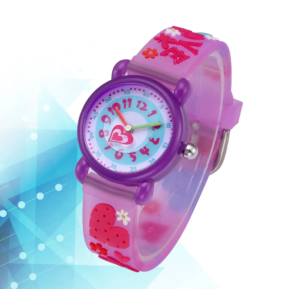 

Wristwatch Watch Kids Kids Watch Waterproof Silicone Waterproof Quartz Wristwatch For Children Boys Girls Purple