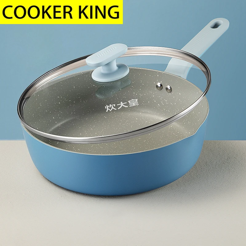 

COOKER KING Nonstick Frying Pan Skillet, Omelet Pan, Healthy Non Toxic Chef Pan, Compatible Pan with Heat Resistant Handle