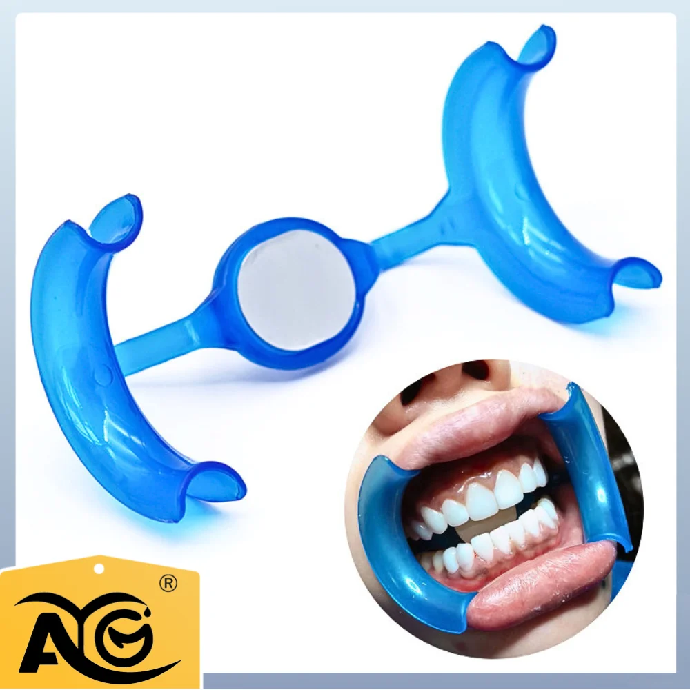 

AG 5Pcs Dental Cheek Retractor Mouth Opener M Shape Autoclavable with Mirror for Teeth Whitening Mouthpiece Dentist Tools